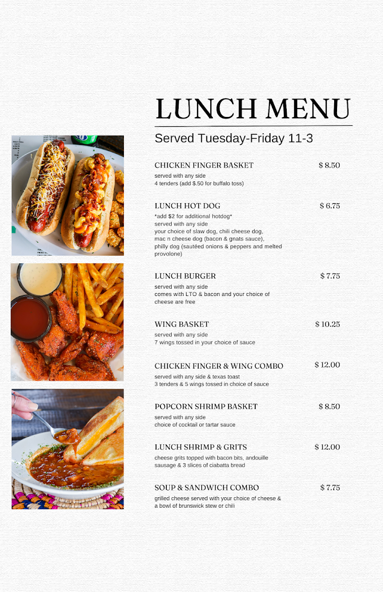 Menu Gnat's Landing Statesboro-4