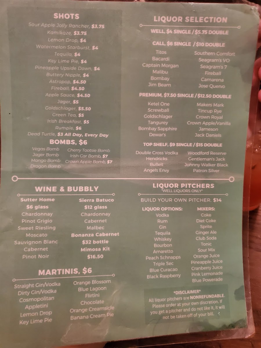 Menu Gnat's Landing Statesboro-6