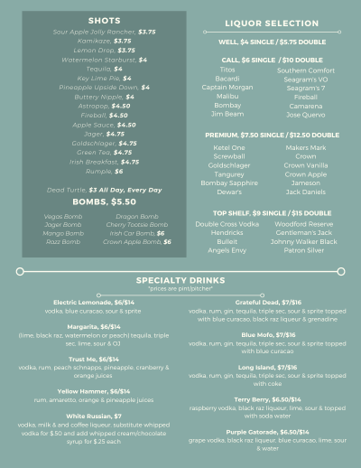 Menu Gnat's Landing Statesboro-7